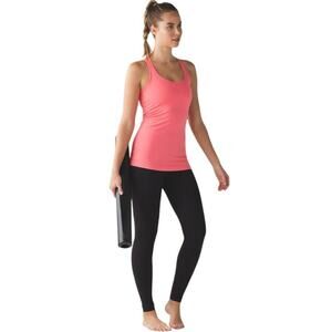 Lululemon Women 2 Cool Racerback Pink Lemonade‎ Stretchy Tank Top Hot Pink